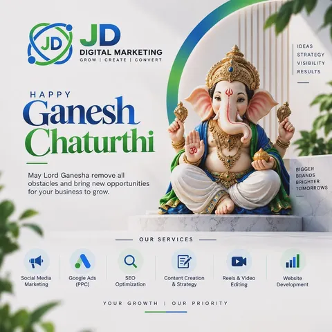 Ganesh Chaturthi greeting from JD Digital Marketing