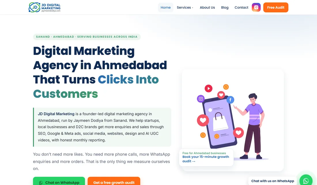 Website Development 30 Website designed and developed by JD Digital Marketing, website development company in Ahmedabad